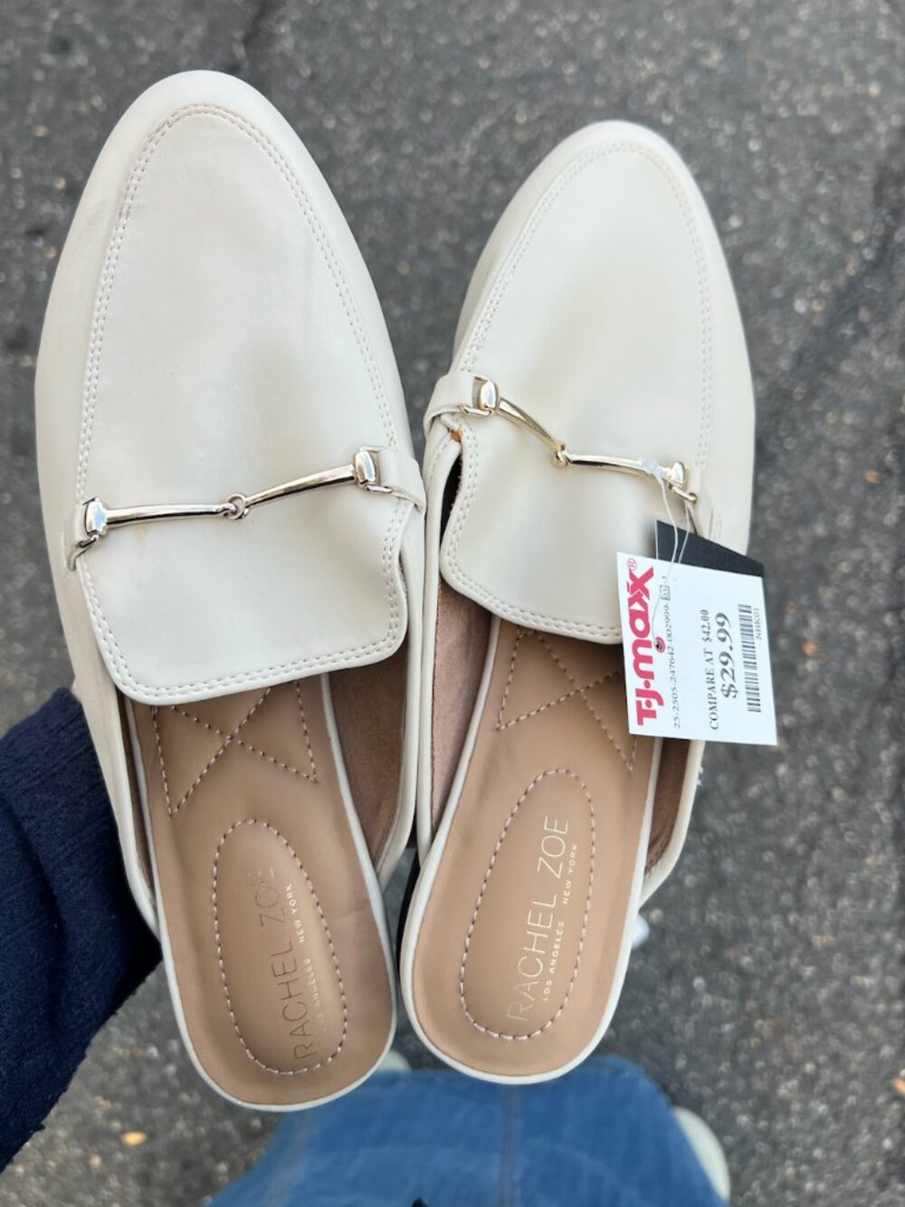 Womens Cream/Ivory Gold Bit Mules/Loafers – New With Tags Size 9.5 M
